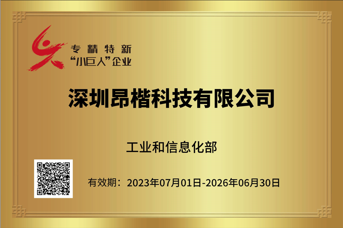 国家专精特新“小巨人”